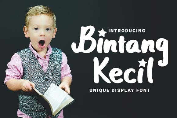 Bintang Kecil: A Playful Display Font for Creative Projects